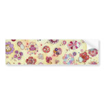 Floral Pattern Bumper Stickers