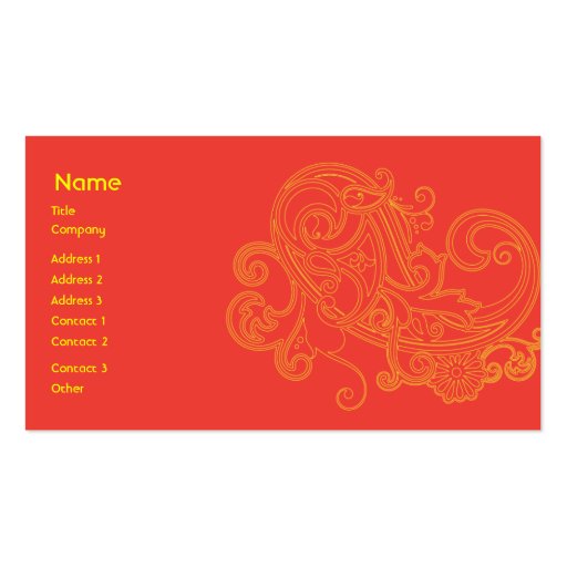 Floral Pattern - Business Business Card Templates (front side)