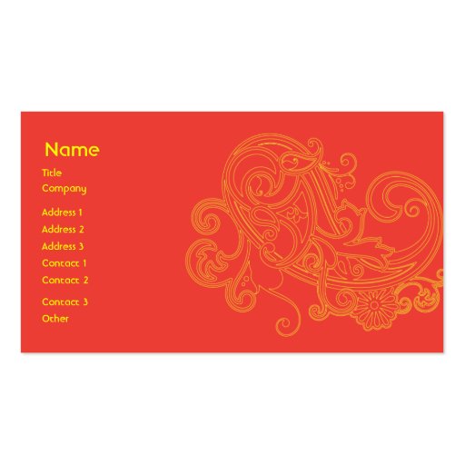 Floral Pattern - Business Business Cards (front side)