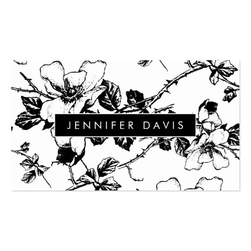 Floral Pattern Business Card (front side)