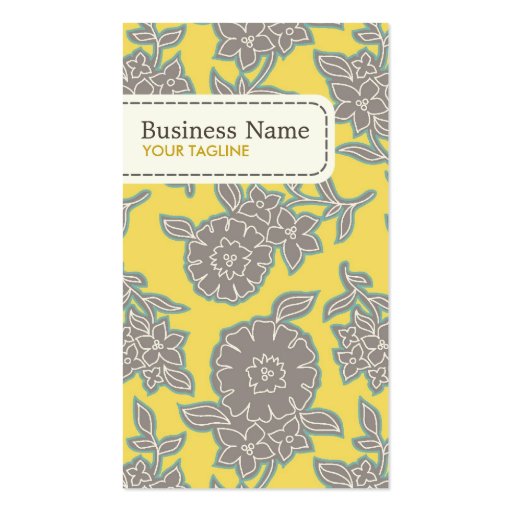 Floral Pattern Business Card (front side)