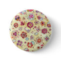 Floral Pattern Button by ShouShou Floral Pattern Button