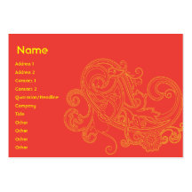 Floral Pattern - Chubby Business Card