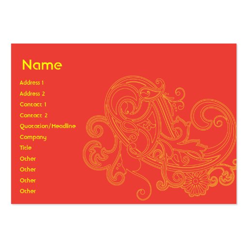 Floral Pattern - Chubby Business Card (front side)