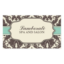 Floral Pattern Damask Elegant Classy Modern Retro Business Cards