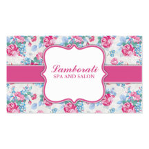 Floral Pattern Elegant Fashion Designer Stylist Business Cards