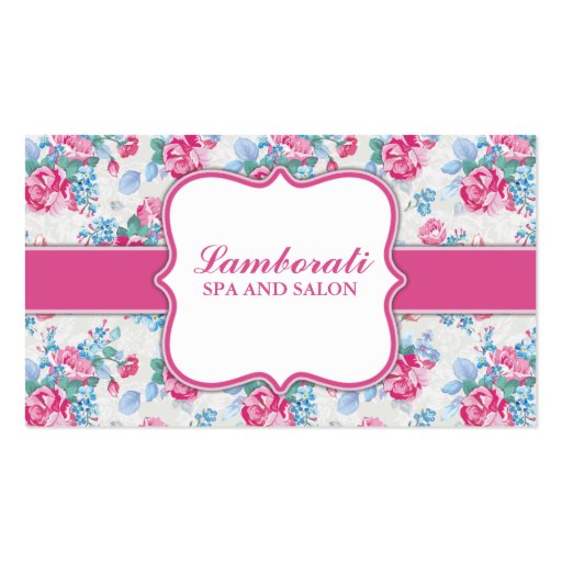 Floral Pattern Elegant Fashion Designer Stylist Business Cards