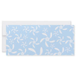 Floral Pattern in Light Blue and White. Rack Cards