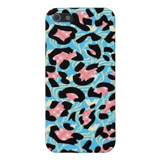 Floral Pattern Leopards paint iPhone 5 Case