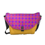 floral pattern pink and purple messenger bag