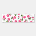 Floral pattern: Pink roses Bumper Stickers