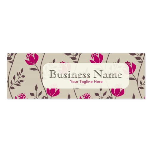 Floral Pattern Price Tags, Profile Cards Business Card Templates