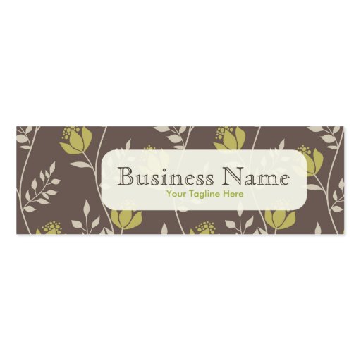 Floral Pattern Price Tags, Profile Cards Business Card