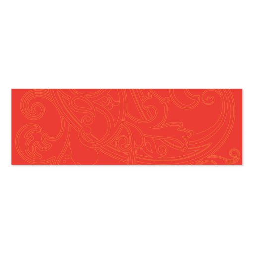 Floral Pattern - Skinny Business Card Templates (back side)