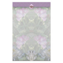 Floral Pattern Stationery ~ Lavender