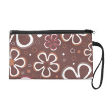 Floral Pattern Wristlet Purses