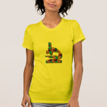 Floral Patterned Microsope T Shirt