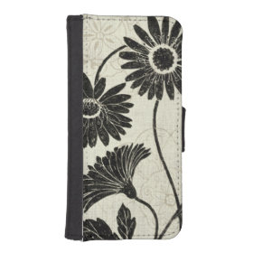 Floral Patterns in Black and White iPhone 5 Wallets