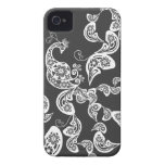Floral Peacock Pattern White iPhone CaseMate iPhone 4 Case