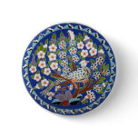 Floral Peacock Tile Art Pin