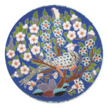 Floral Peacock Tile Art Sticker