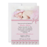 Floral Photo Baptism Invitation Floral Photo Baptism Invitation