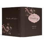 Floral Photo Binder Wedding Pink Brown