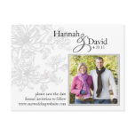 Floral Photo Save the Date Postcard