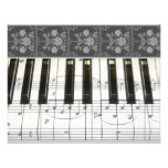 Floral Piano Keyboard Custom Invitations