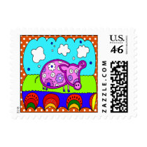Floral Pig Postage postage