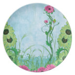 Floral Pink Flower plate