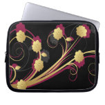 floral pink gold elegance computer sleeves
