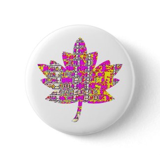 Floral Pink Maple Leaf - Proud Canadian