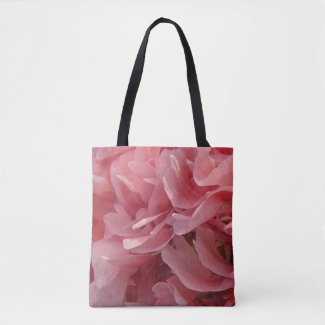 Floral Pink Poppy Garden Flower Tote Bag