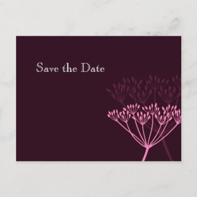 Floral/Pink Save the Date Postcard