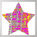 Floral Pink Star 2 Print