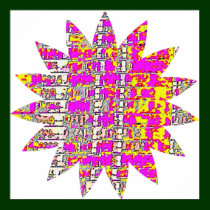Floral Pink Star posters by doonagiri Floral Pink Star posters