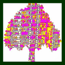 Floral Pink Tree posters by doonagiri Floral Pink Tree posters