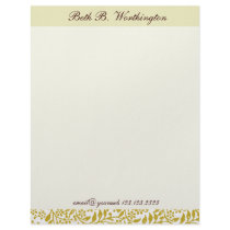 Floral Plain Elegant letterhead by 911business Floral Plain Elegant letterhead