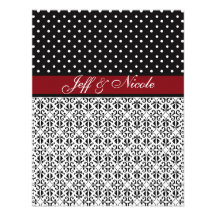 Floral & Polka Dots in Red Custom Personalized Invitation
