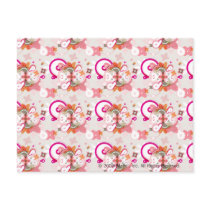 Floral Polly Pocket Pattern Design Post Card