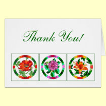 Floral Print Thank You Note Cards cards
