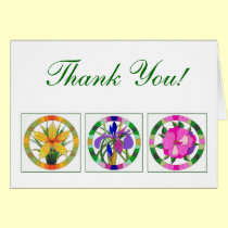 Floral Print Thank You Note Cards cards