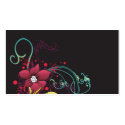 Floral Profile Card business cards by coconutpie Floral Profile Card business cards