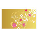 Floral Profile Card business cards by coconutpie Floral Profile Card business cards