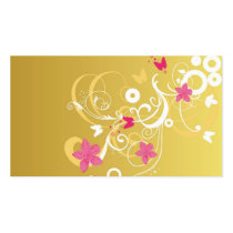 Floral Profile Card business cards