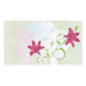 Floral Profile Card business cards