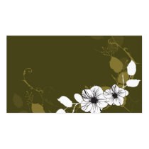 Floral Profile Card business cards