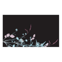 Floral Profile Card business cards by coconutpie Floral Profile Card business cards