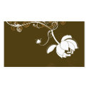 Floral Profile Card business cards by coconutpie Floral Profile Card business cards